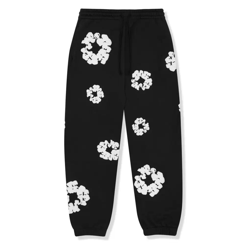 Denim Tears The Cotton Wreath Black Hoodie/Pants (2-Piece)