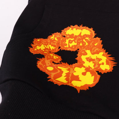Denim Tears Cotton Wreath Bright Orange Pattern Offset Hoodie