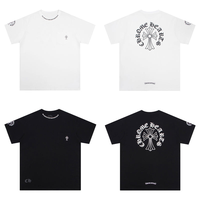 Crome Heart Neck Logo T-shirt K6022