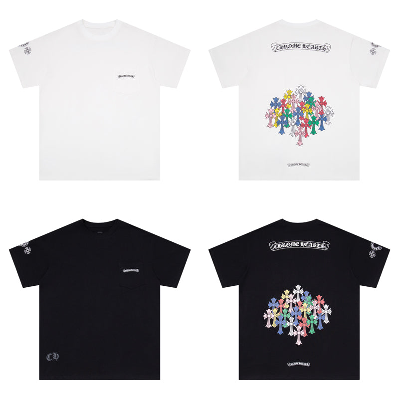 Crome Heart Multi Color Cross T-shirt K6052