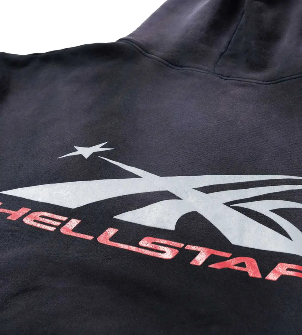 Hellstar Airbrushed Skull Hoodie Black