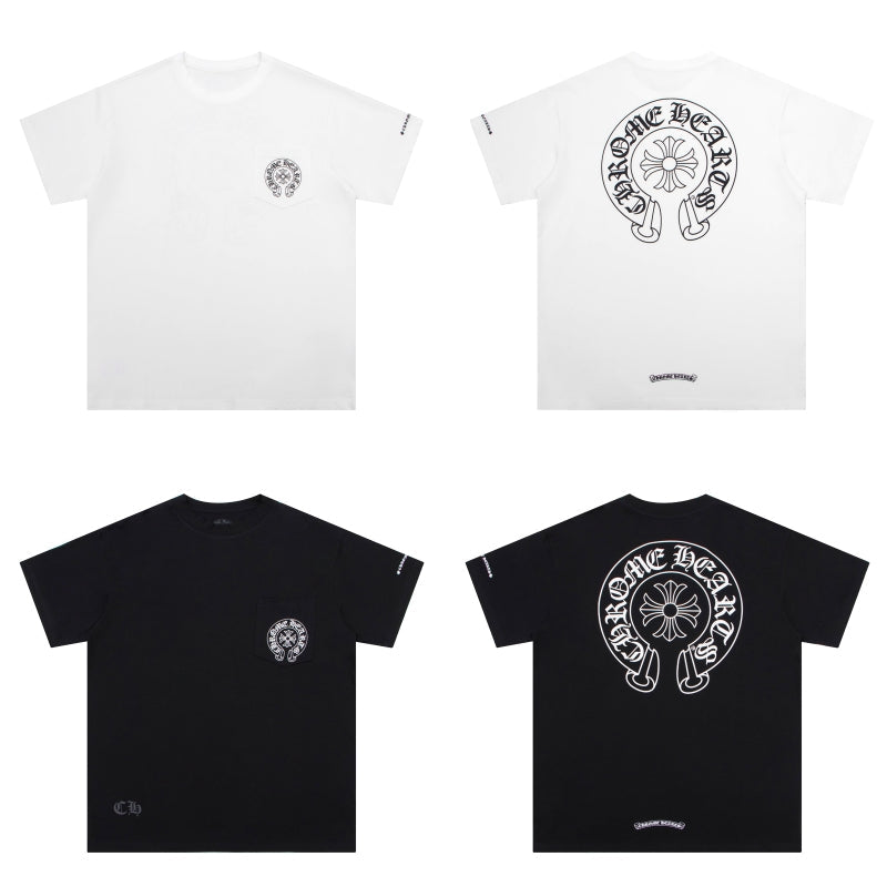 Crome Heart Horse Shoe Logo Pocket T-Shirt K6013