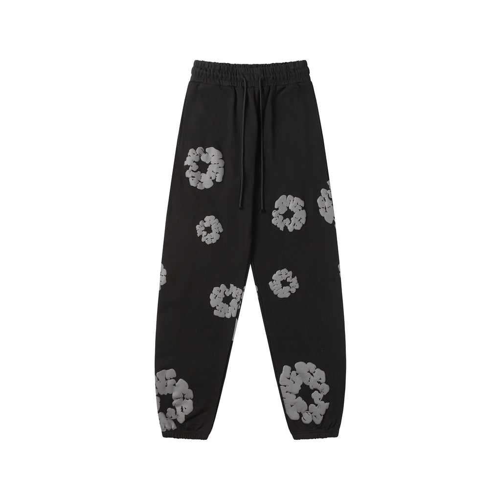 Denim Tears The Cotton Wreath Black and Grey Sweatpants