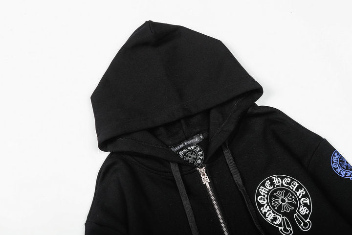 Crome Heart Zip Up Hoodie K5011