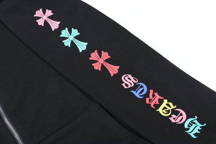Crome Heart Zip Up Hoodie K5015