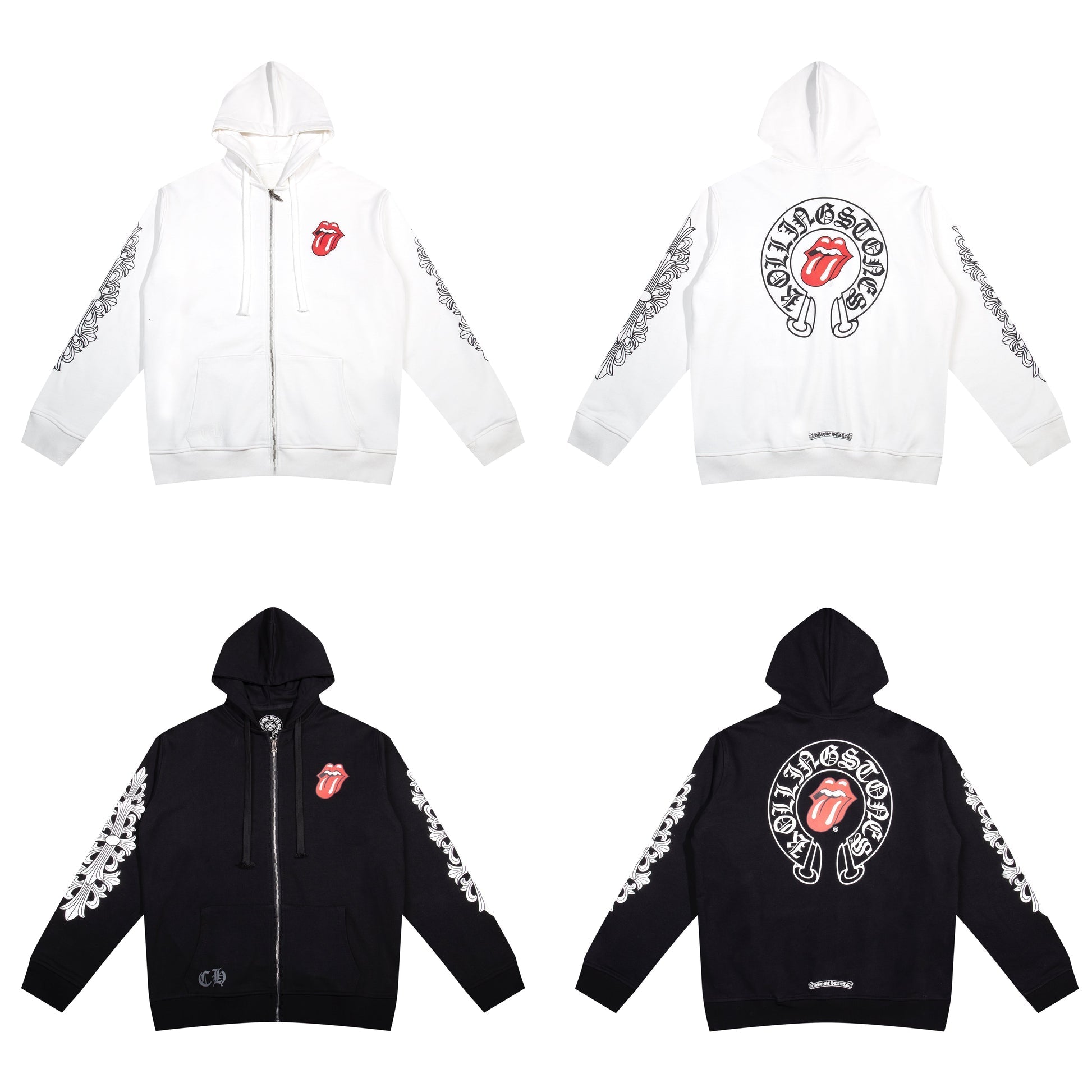 Crome Heart Zip Up Hoodie K4