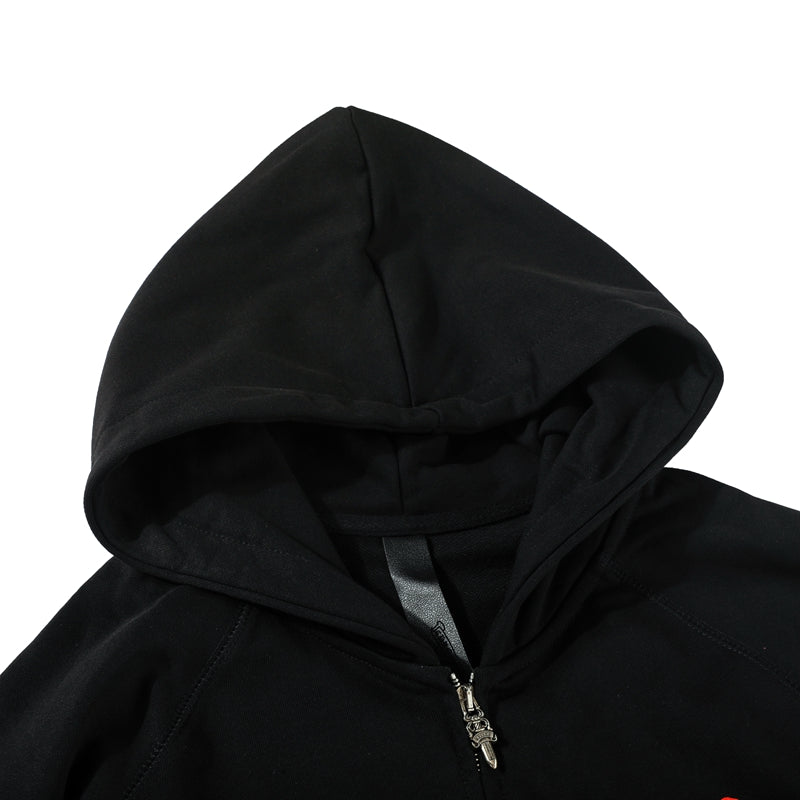 Crome Heart Zip Up Hoodie 8652