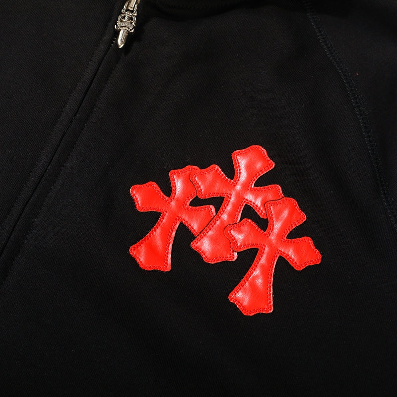 Crome Heart Zip Up Hoodie 8652