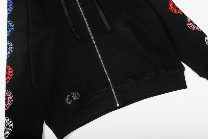 Crome Heart Zip Up Hoodie K5011