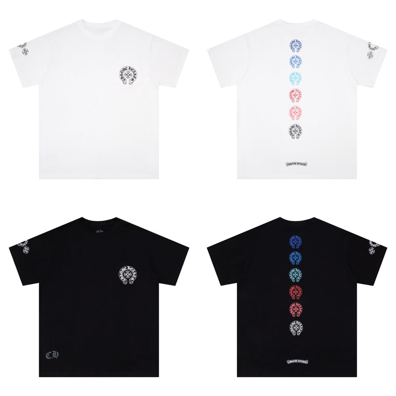 Crome Heart Multi Color Horse Shoe T-shirt K6048