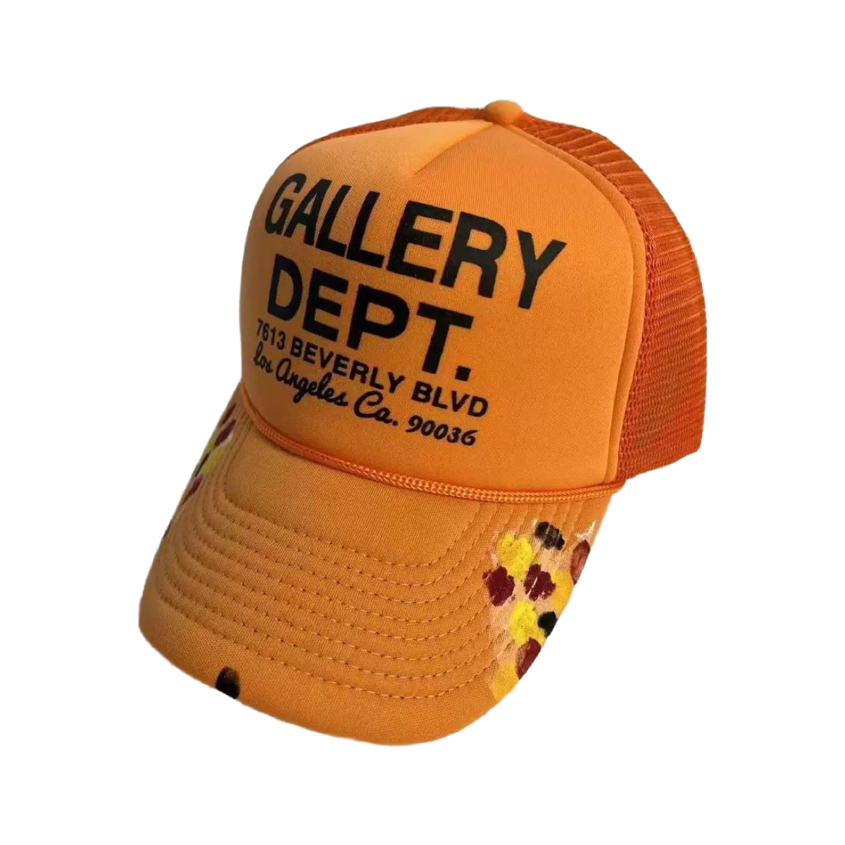 Gallery Dept Beverly BLVD Orange Trucker Hat