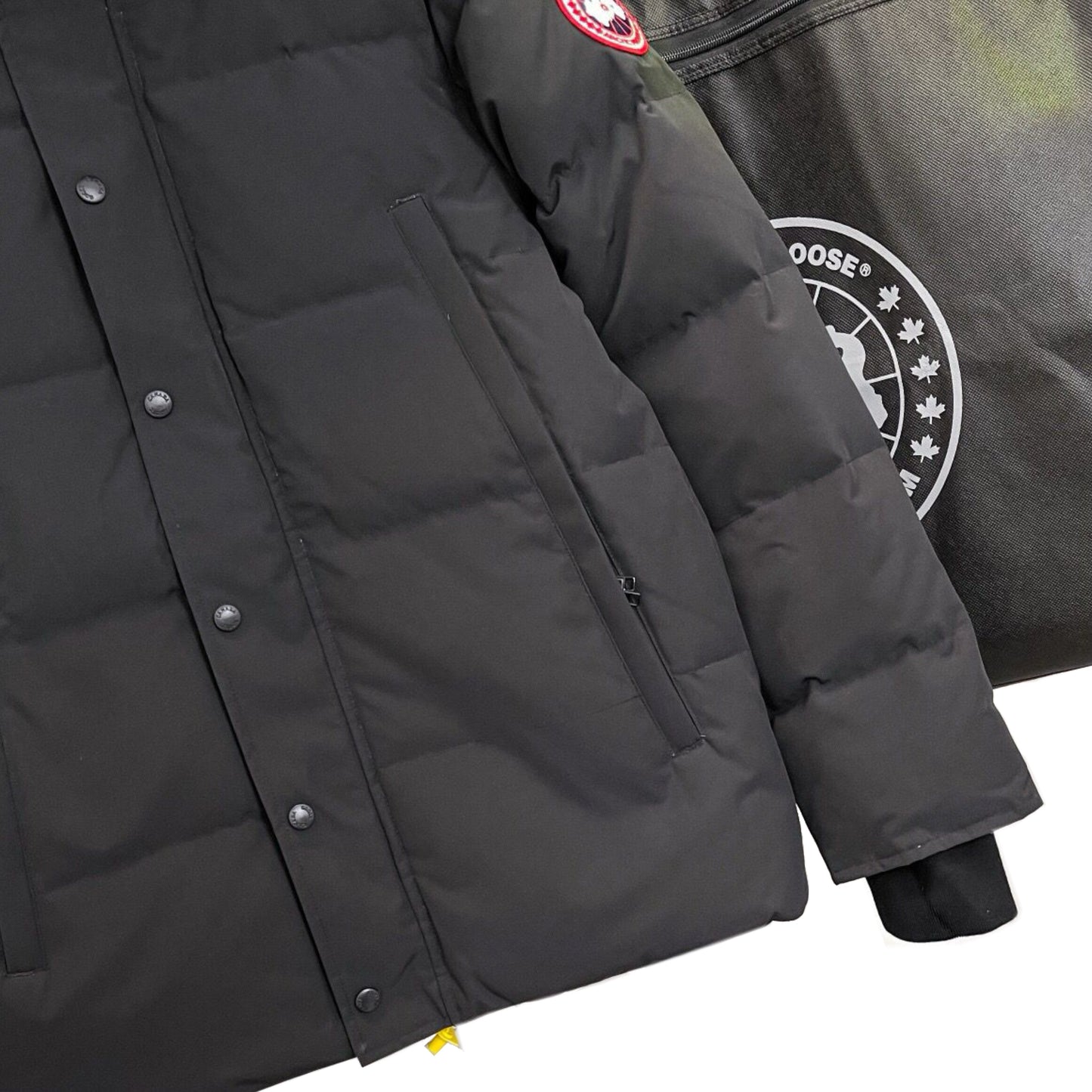 Men's Canada Black Parka/Jacket with Fur Hood - Warm Insulated Jacket for Cold Weather