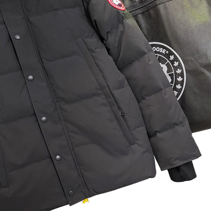 Men's Canada Black Parka/Jacket with Fur Hood - Warm Insulated Jacket for Cold Weather
