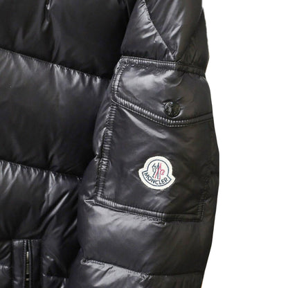 Men's Black Monc Puffer Jacket - Stylish Winter Coat with Hood