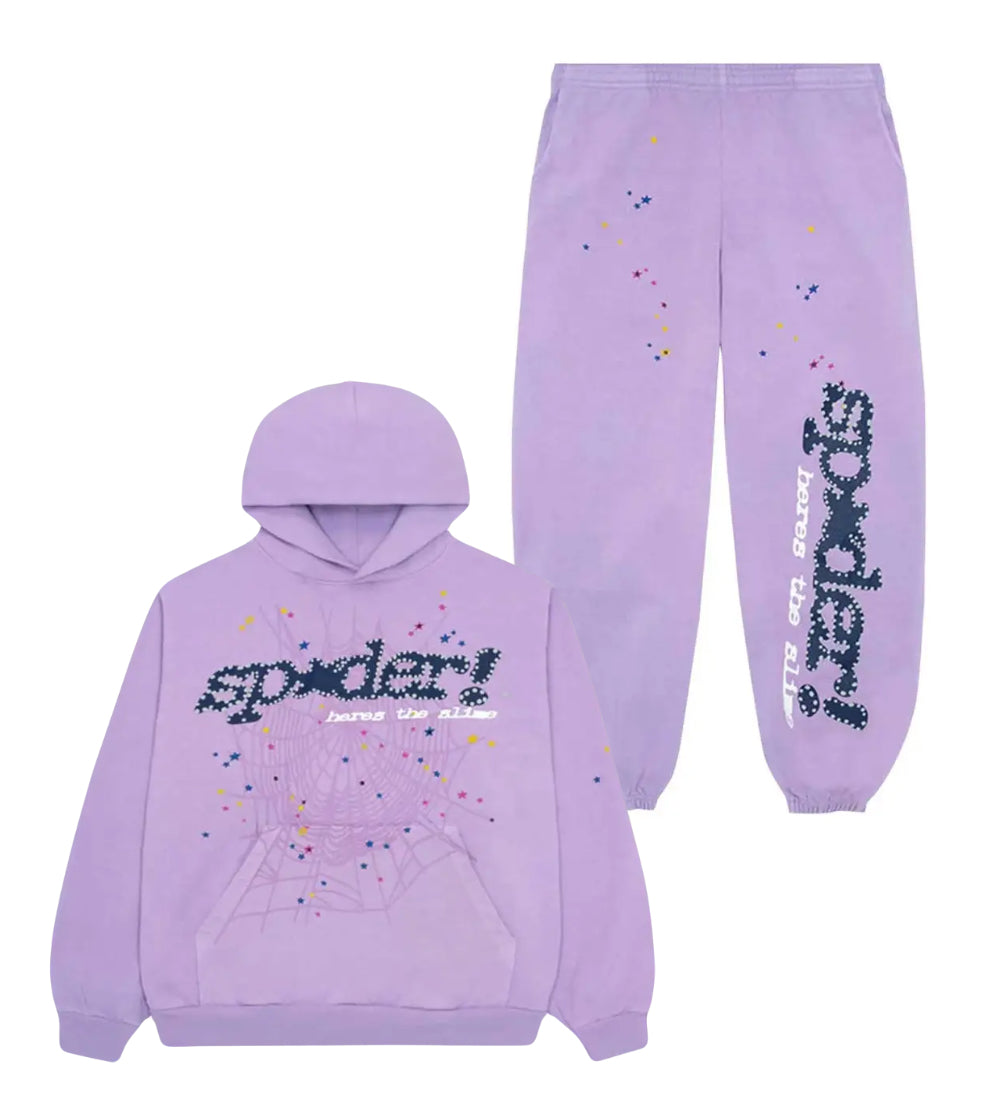 Sp5der Acai Hoodie Purple