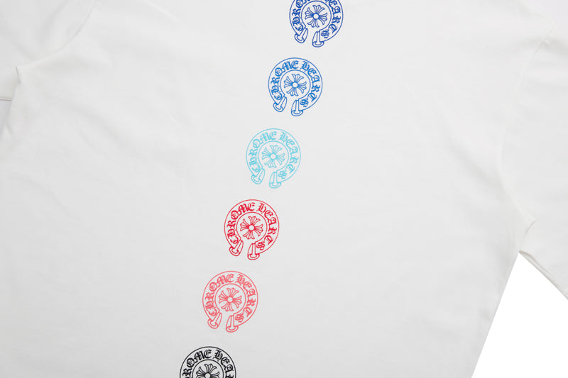 Crome Heart Multi Color Horse Shoe T-shirt K6048
