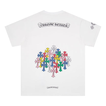 Crome Heart Multi Color Cross T-shirt K6052