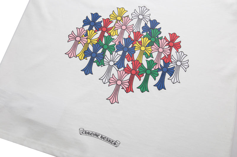 Crome Heart Multi Color Cross T-shirt K6052