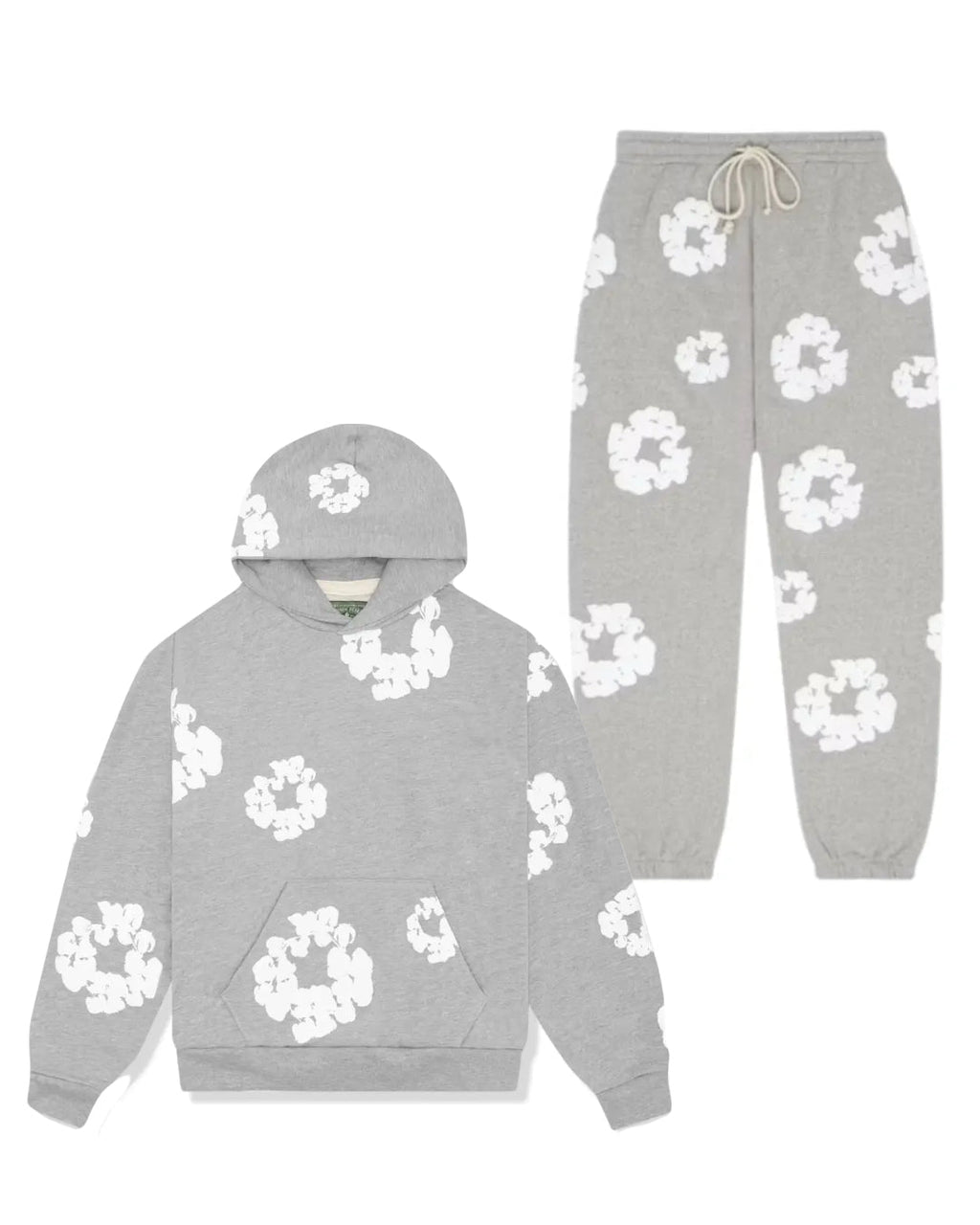 Denim Tears The Cotton Wreath Grey Hoodie/Pants (2-Piece)