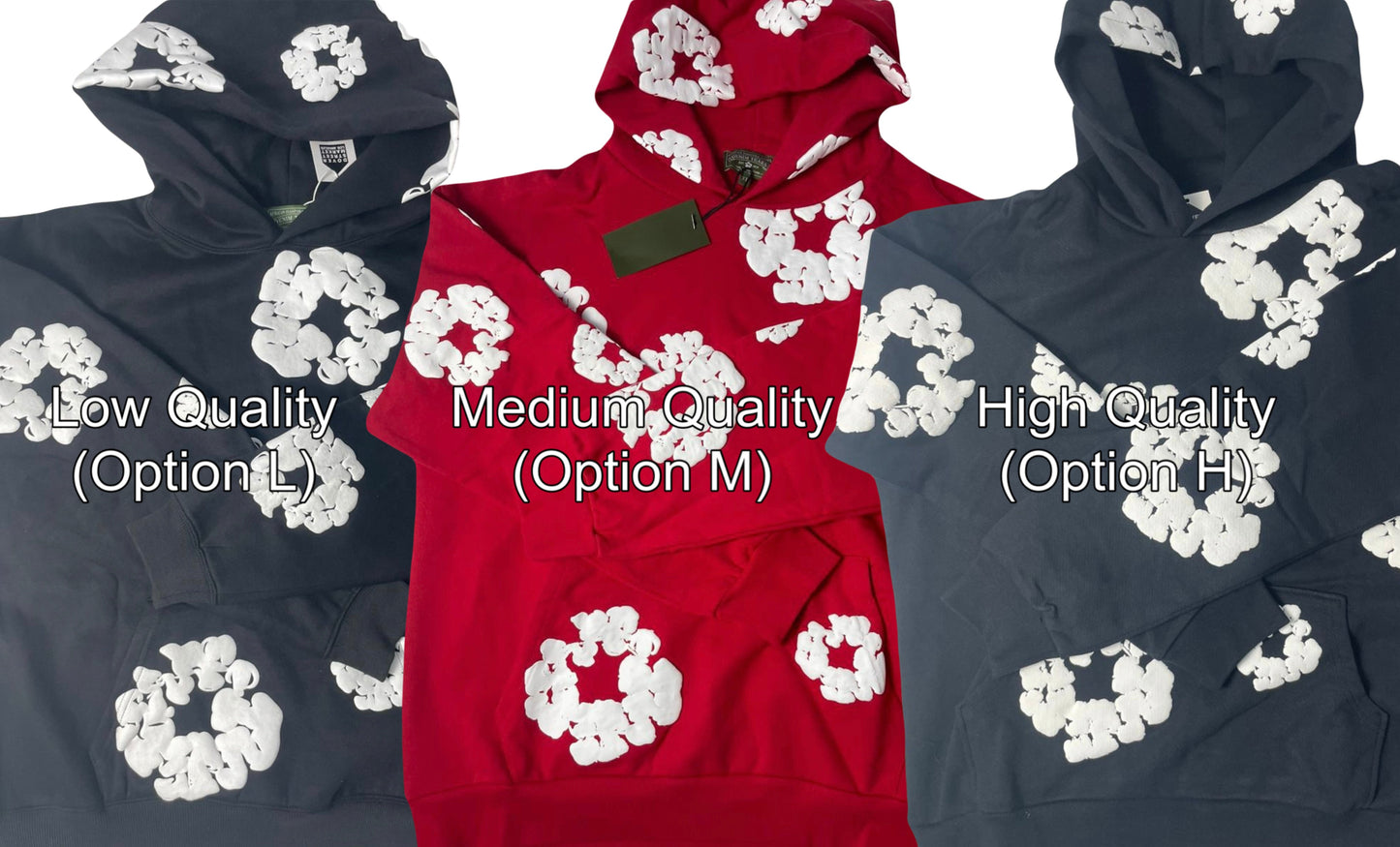 Denim Tears Cotton Wreath High Quality Variety Set Hoodie/Pants (2-piece)