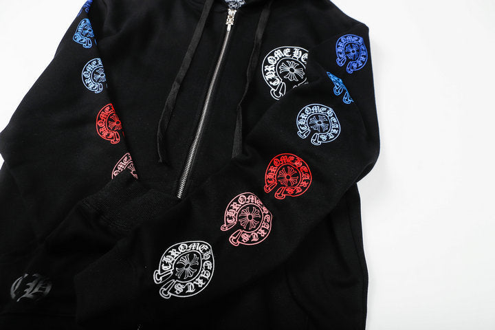 Crome Heart Zip Up Hoodie K5011