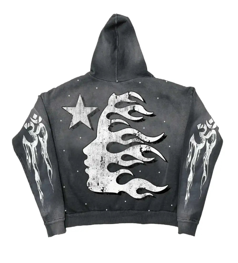 Hellstar Racer Faded Black Hoodie/Pants (2-Piece)