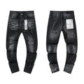 Purple Brand Men's Ripped Faded Black Repair Jeans #11