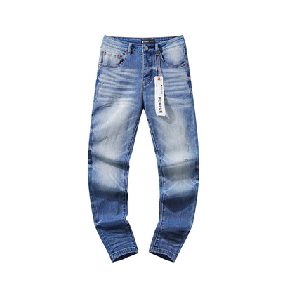 Purple Brand Men's Light Washed Repair Jeans #10
