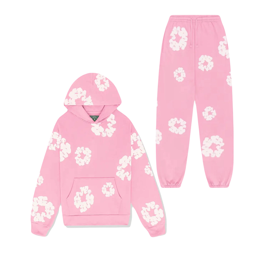 Denim Tears The Cotton Wreath Pink Hoodie/Pants (2-Piece)
