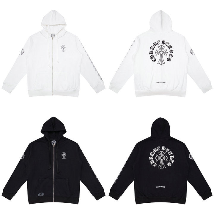 Crome Heart Zip Up Hoodie K5007