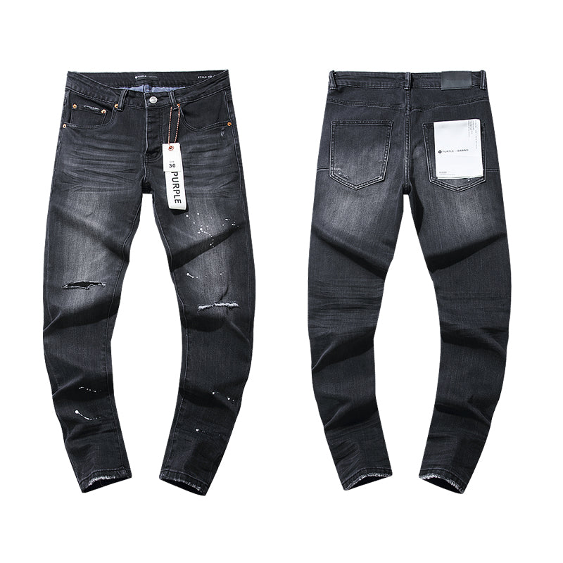 Purple Brand Men's Faded Black Repair Jeans #18