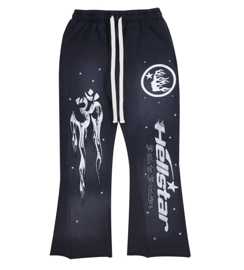 Hellstar Racer Faded Black Hoodie/Pants (2-Piece)